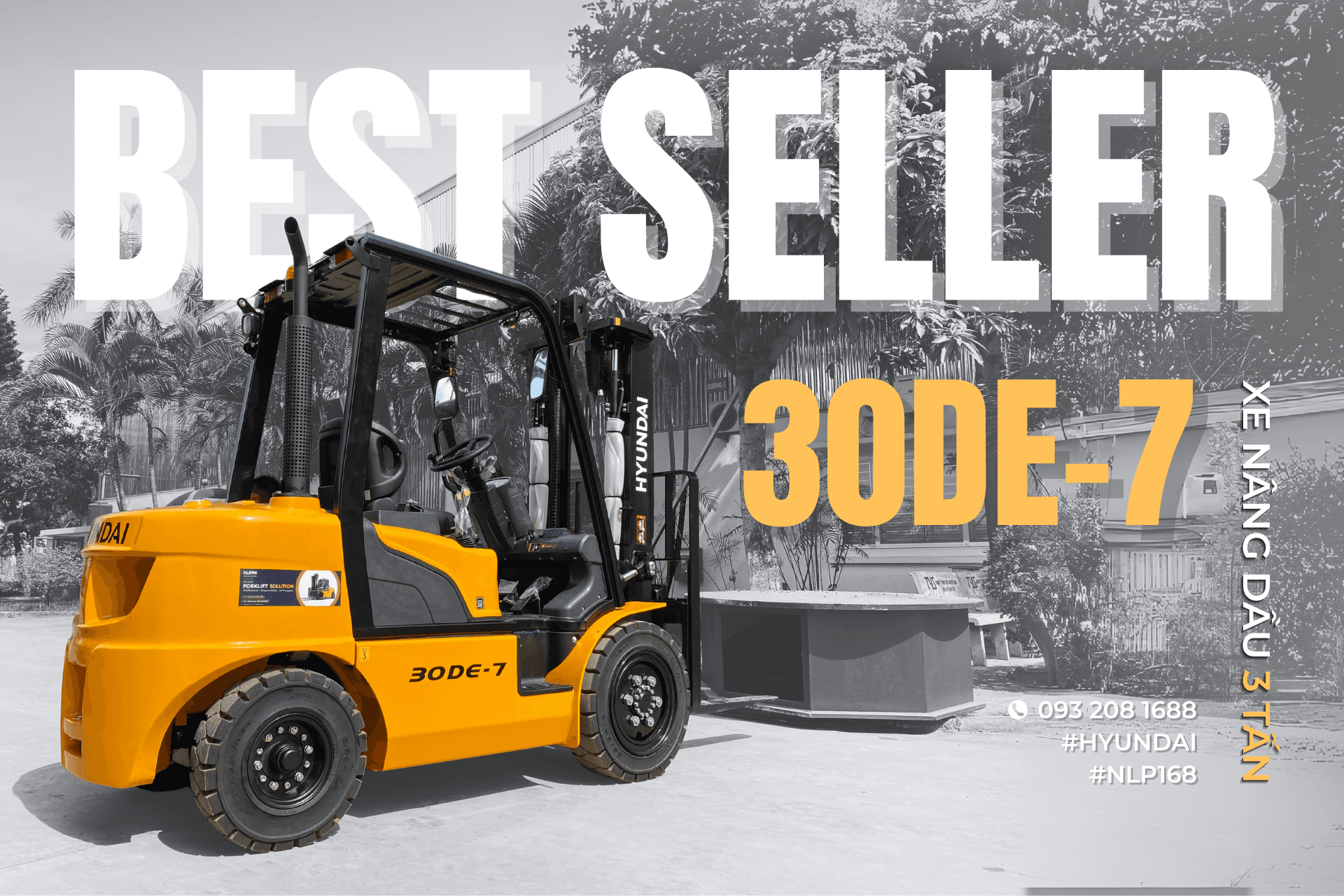 xe nâng dầu 3 tấn Hyundai 30DE-7